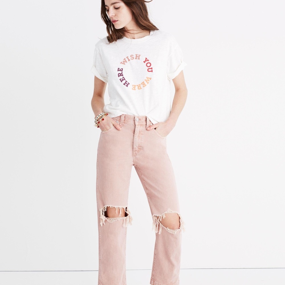 NBW Madewell Wish You Were Here Graphic Tee